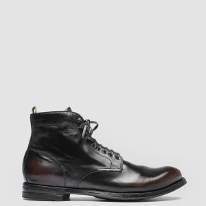 Officine Creative ANATOMIA 013 - Black Leather Ankle Boots