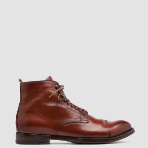 Officine Creative ANATOMIA 016 - Brown Leather Ankle Boots