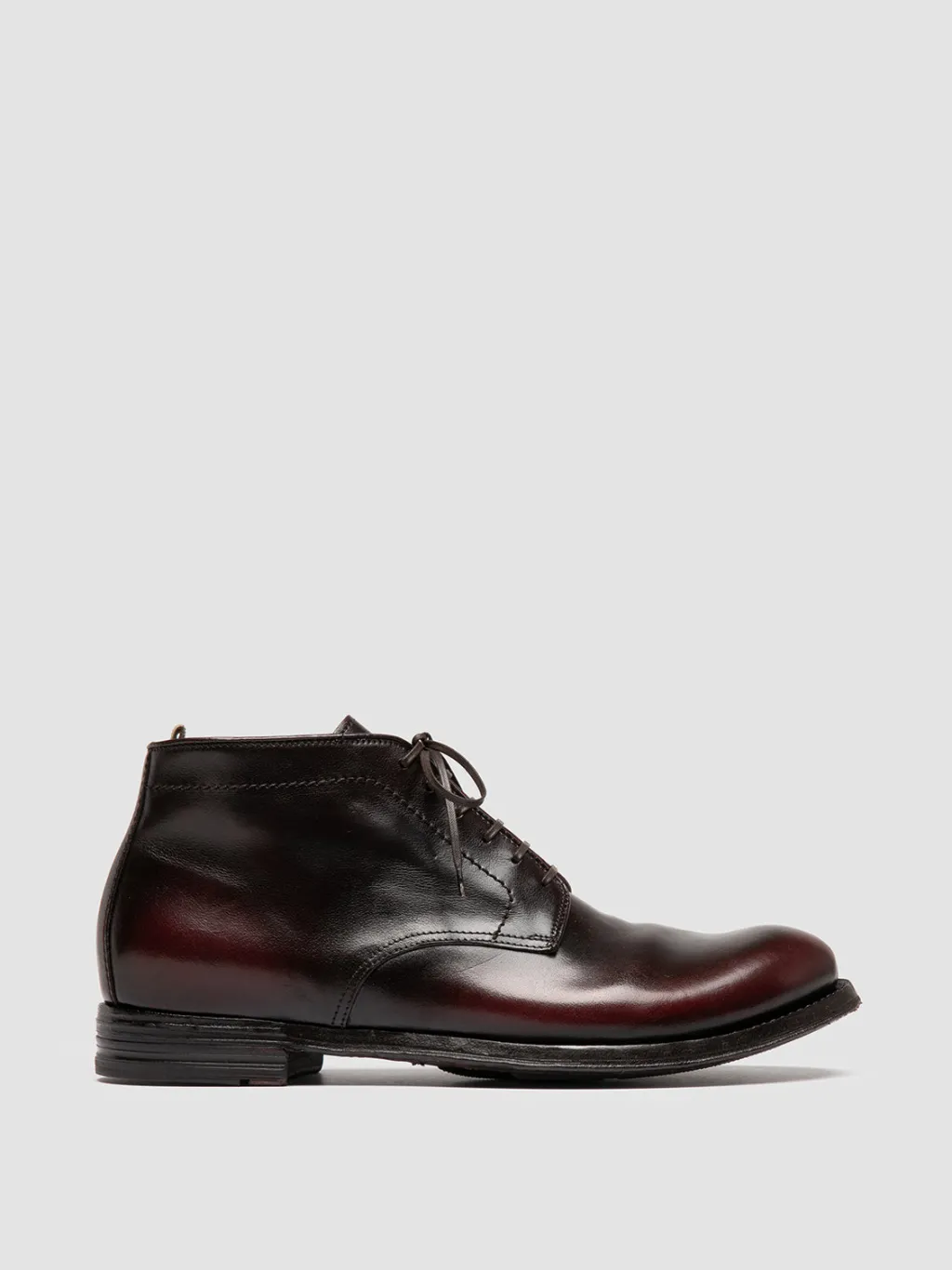 Officine Creative ANATOMIA 88 - Burgundy Leather Chukka Boots