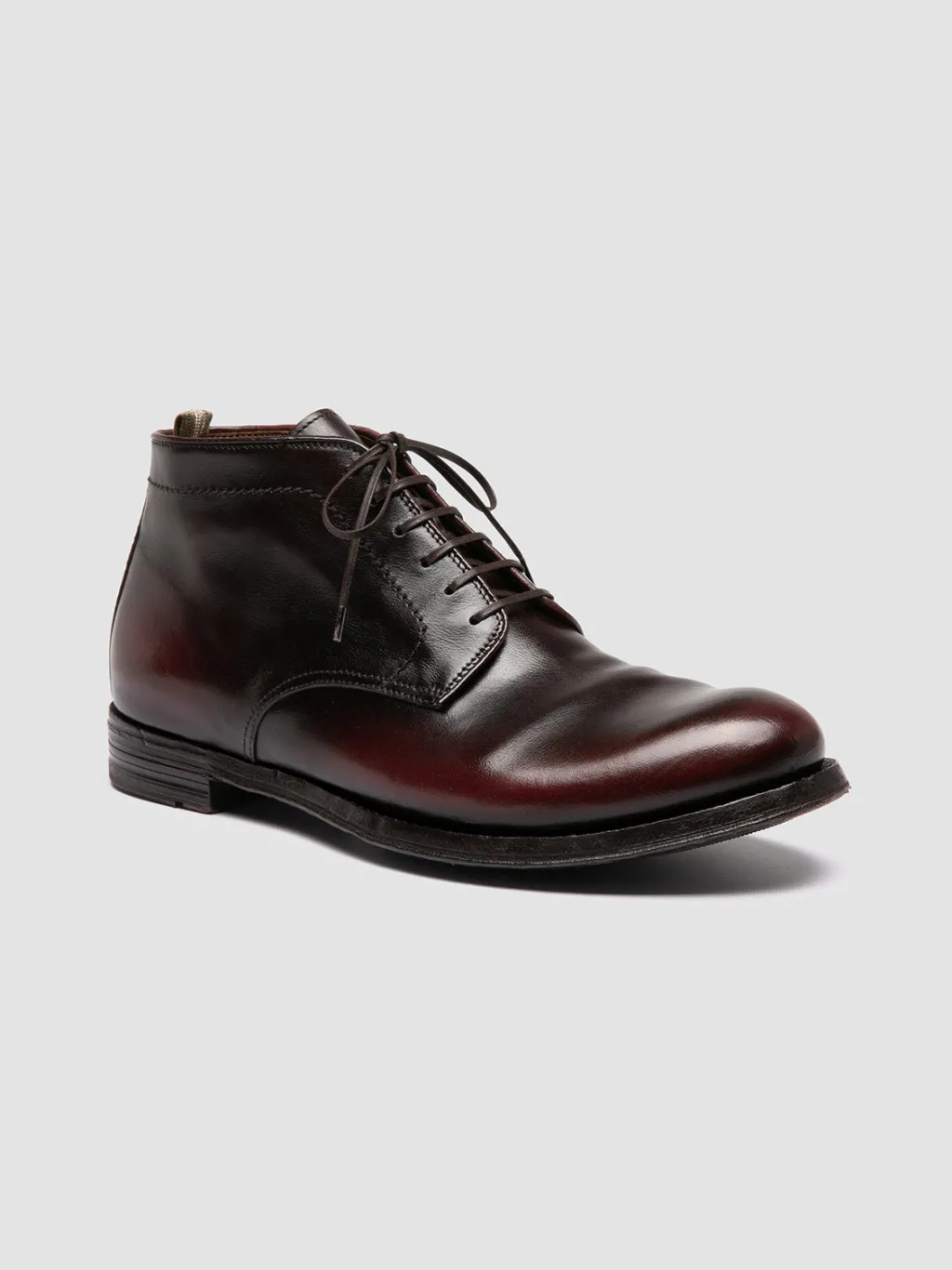 Officine Creative ANATOMIA 88 - Burgundy Leather Chukka Boots