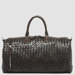 Officine Creative ARMOR 01 - Brown Woven Leather Weekender