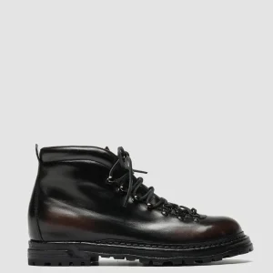 Officine Creative ARTIK 001 - Brown Leather Lace Up Boots