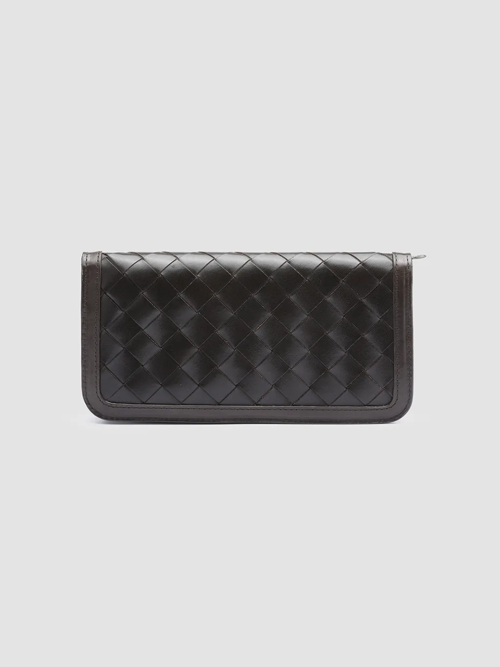 Women Officine Creative BERGE’ 101 - Brown Woven Leather Wallet