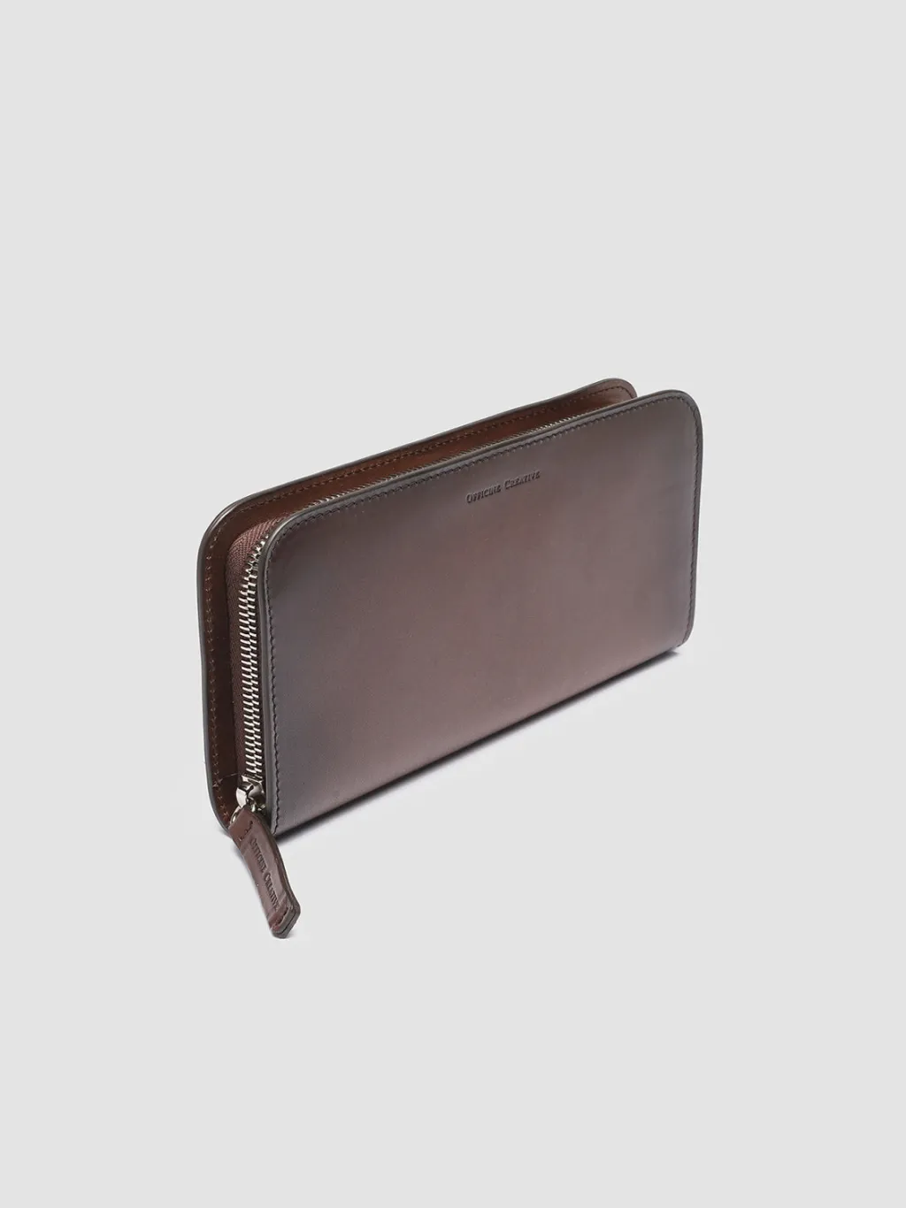 Officine Creative BERGE’ 01 - Brown Zip Around Leather Wallet