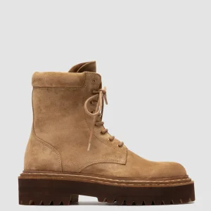 Women Officine Creative BLOSSOM 006 - Beige Suede Lace-up Boots