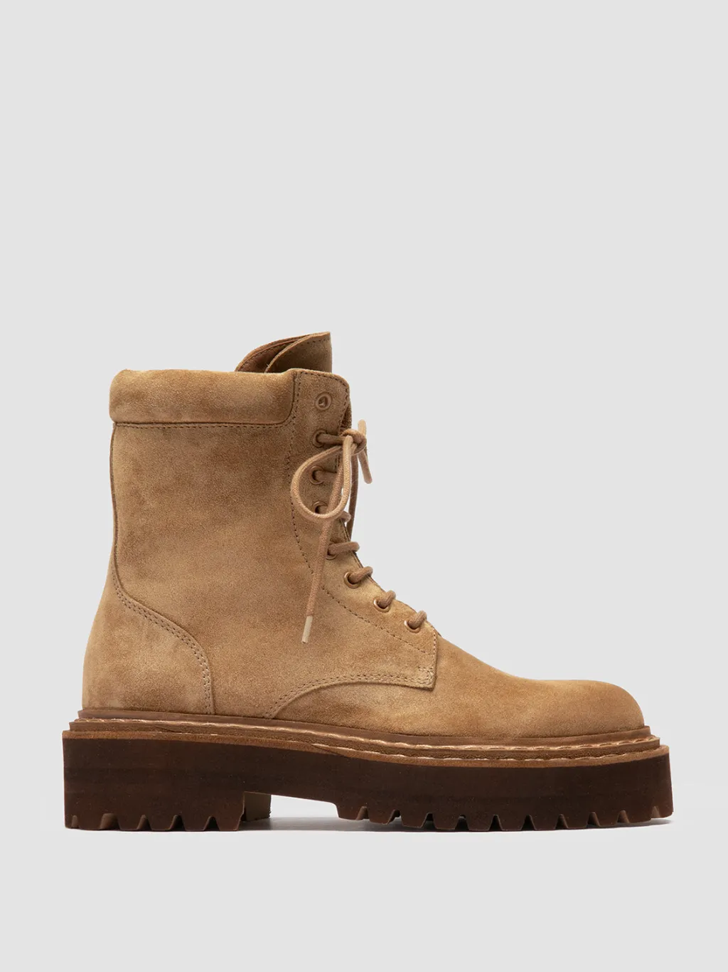 Women Officine Creative BLOSSOM 006 - Beige Suede Lace-up Boots