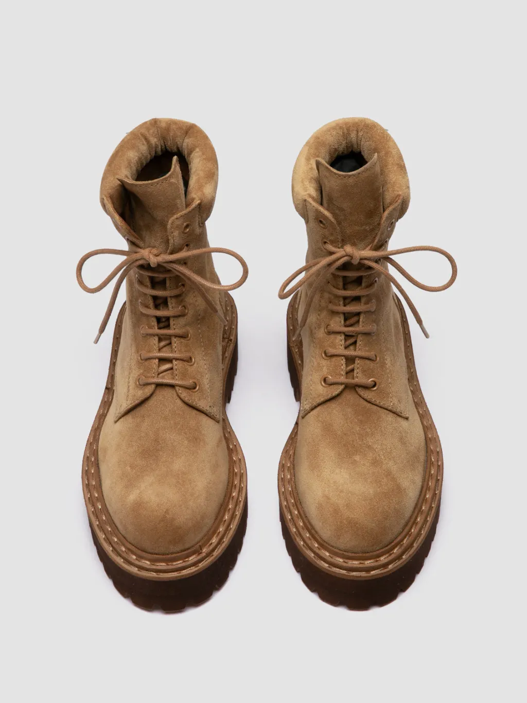Women Officine Creative BLOSSOM 006 - Beige Suede Lace-up Boots