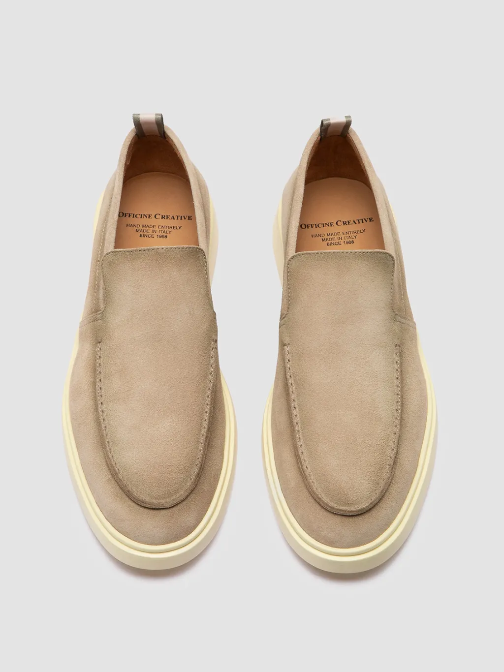 Officine Creative BONES 002 - Beige Suede Loafers