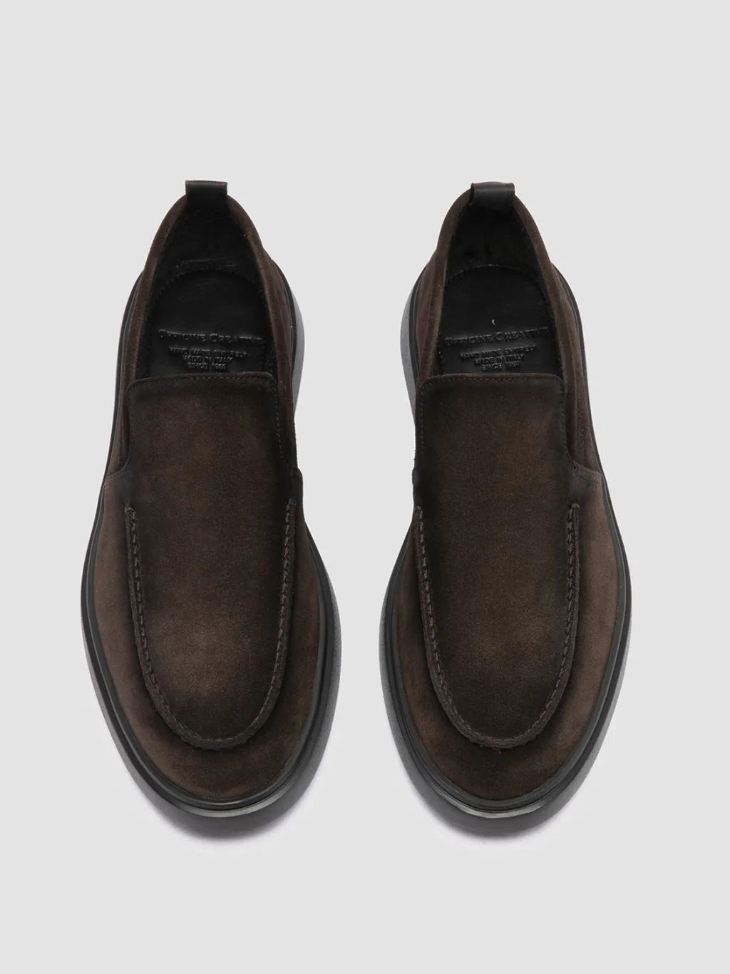 Officine Creative BONES 008 - Grey Suede Venetian Loafers