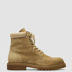 Officine Creative BOSS 002 - Brown Suede And Leather Lace Up Boots