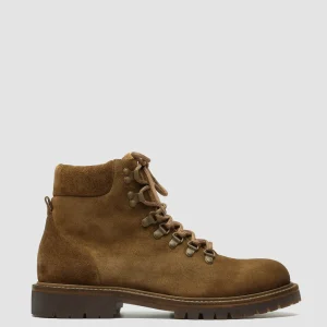 Officine Creative BOSS 003 - Brown Suede Lace Up Boots
