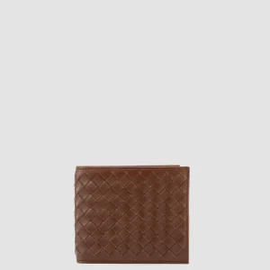 Women Officine Creative BOUDIN 123 - Brown Woven Leather Bifold Wallet