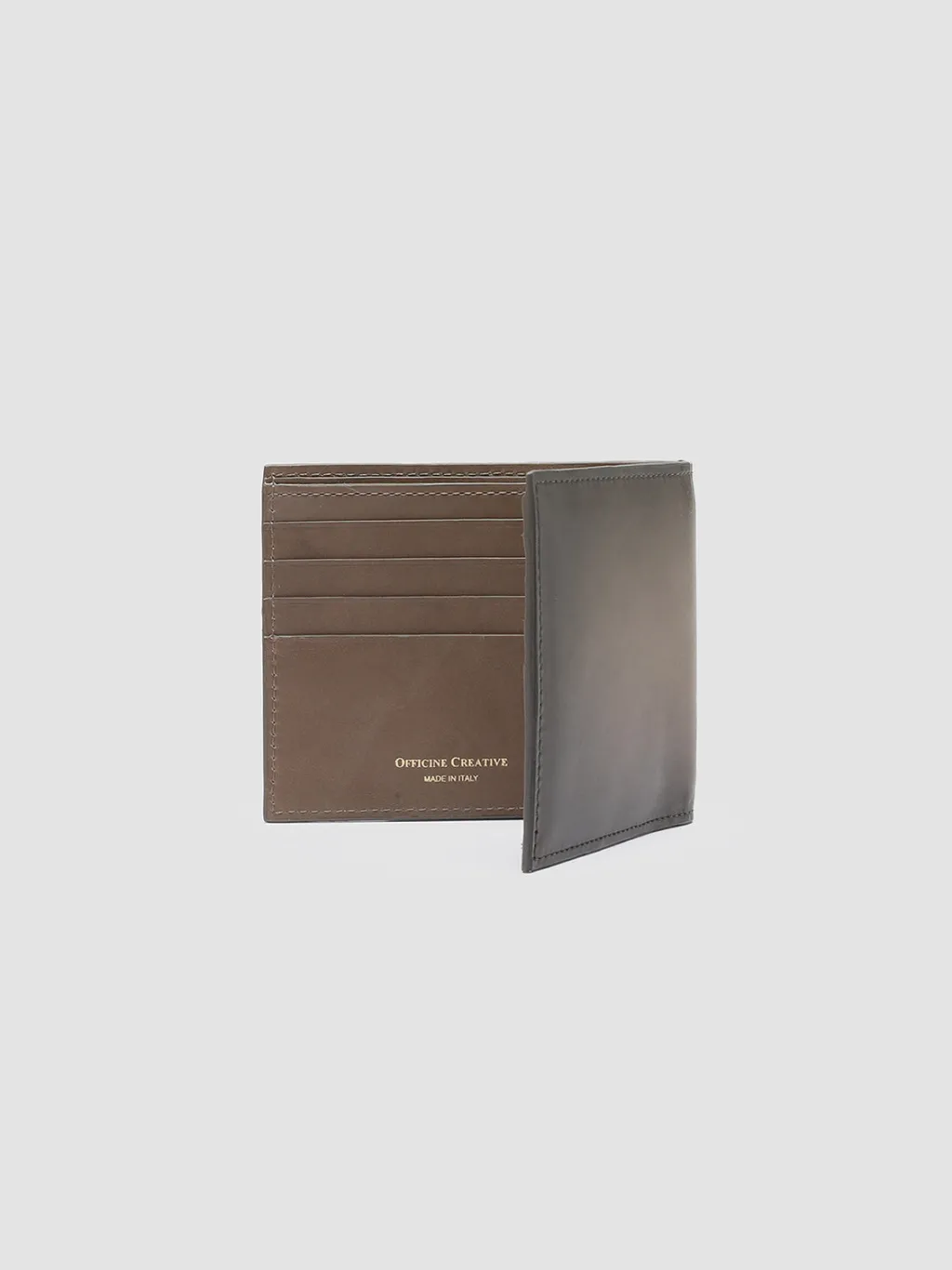 Officine Creative BOUDIN 23 - Taupe Leather Bifold Wallet