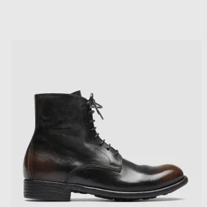 Women Officine Creative CALIXTE 002 - Black Zipped Leather Boots