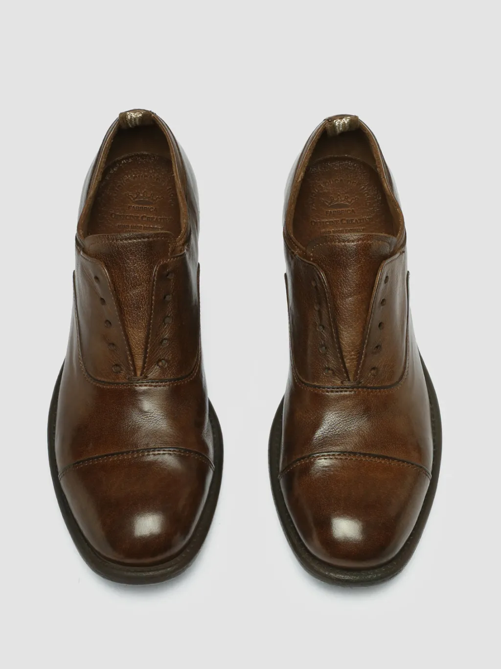 Women Officine Creative CALIXTE 003 - Brown Leather Oxford Shoes