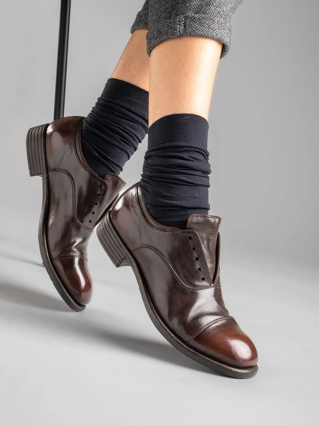 Women Officine Creative CALIXTE 003 - Brown Leather Oxford Shoes
