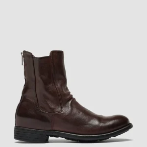 Women Officine Creative CALIXTE 049 - Brown Leather Zip Boots