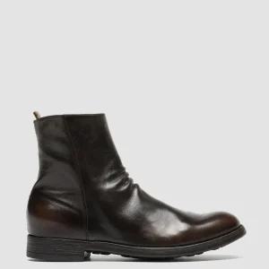 Officine Creative CHRONICLE 058 - Brown Leather Zip Boots