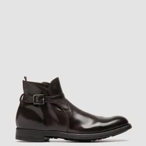Officine Creative CHRONICLE 068 - Brown Leather Zipped Boots
