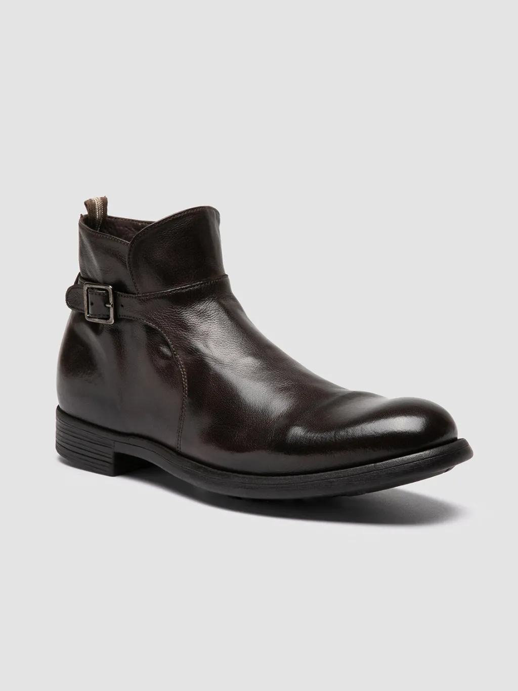 Officine Creative CHRONICLE 068 - Brown Leather Zipped Boots