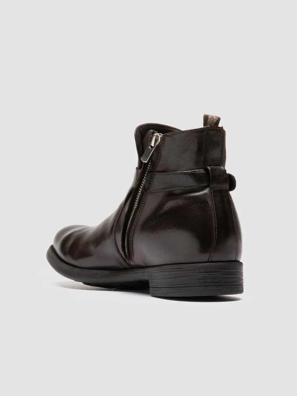 Officine Creative CHRONICLE 068 - Brown Leather Zipped Boots