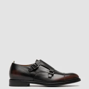 Officine Creative CONSULTANT 004 - Brown Leather Monk Shoes
