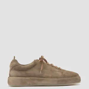 Officine Creative COVERED 001 - Green Suede Low Top Sneakers