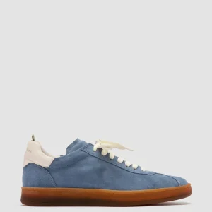 Women Officine Creative DESTINY 101 - Blue Leather And Suede Low Top Sneakers