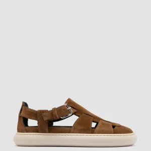 Women Officine Creative DINGHY 103 - Brown Suede Fisherman Sandals