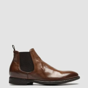 Officine Creative EMORY 012 - Brown Leather Chelsea Boots