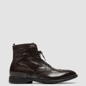 Officine Creative EMORY CAOU 016 - Dark Brown Leather Boots
