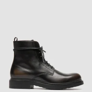 Officine Creative ENGINEER 005 - Green Leather Lace-up Boots