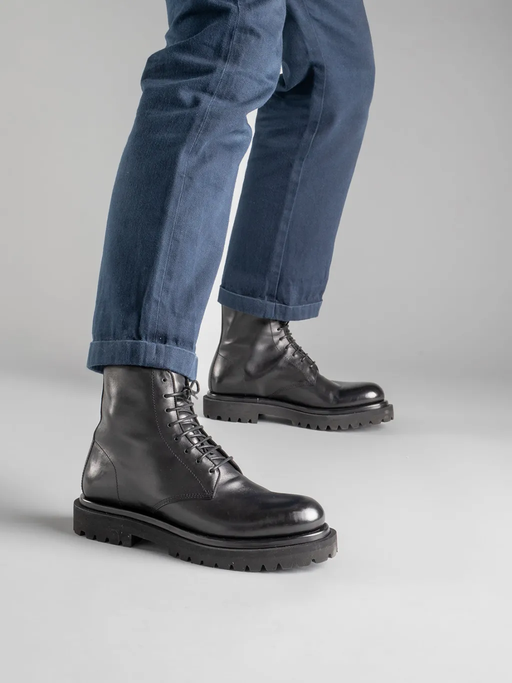 Officine Creative EVENTUAL 002 - Lace Up Leather Ankle Boots