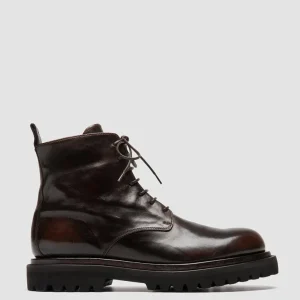 Officine Creative EVENTUAL DD 102 - Brown Leather Lace-up Boots