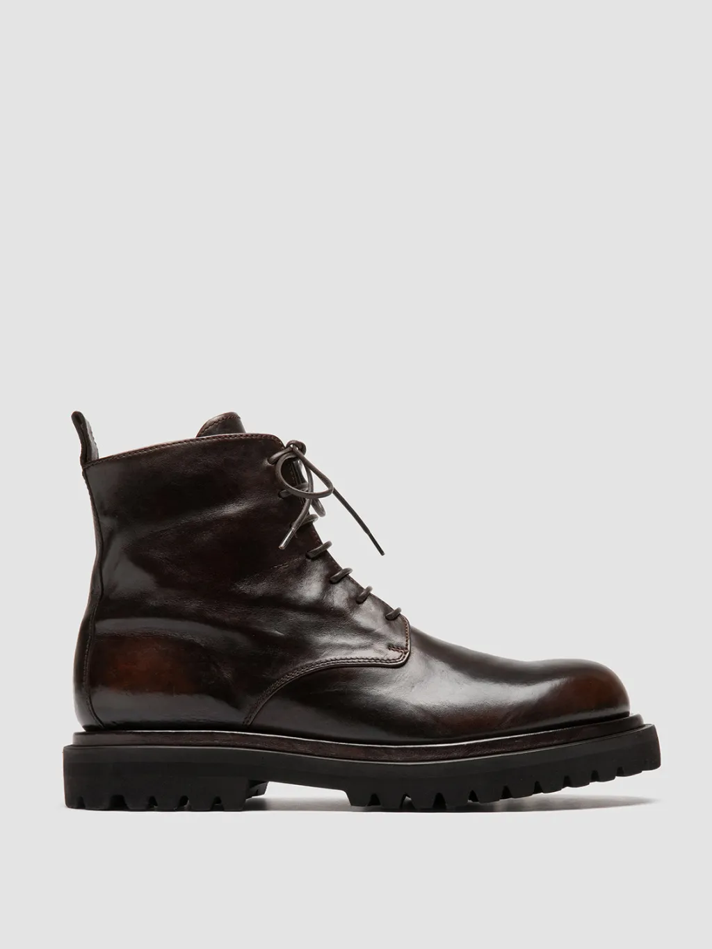 Officine Creative EVENTUAL DD 102 - Brown Leather Lace-up Boots