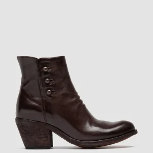 Women Officine Creative GODEAU 004 - Brown Leather Zipped Boots