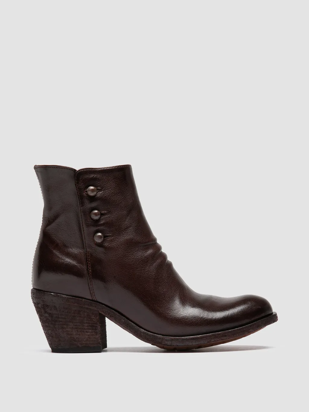 Women Officine Creative GODEAU 004 - Brown Leather Zipped Boots