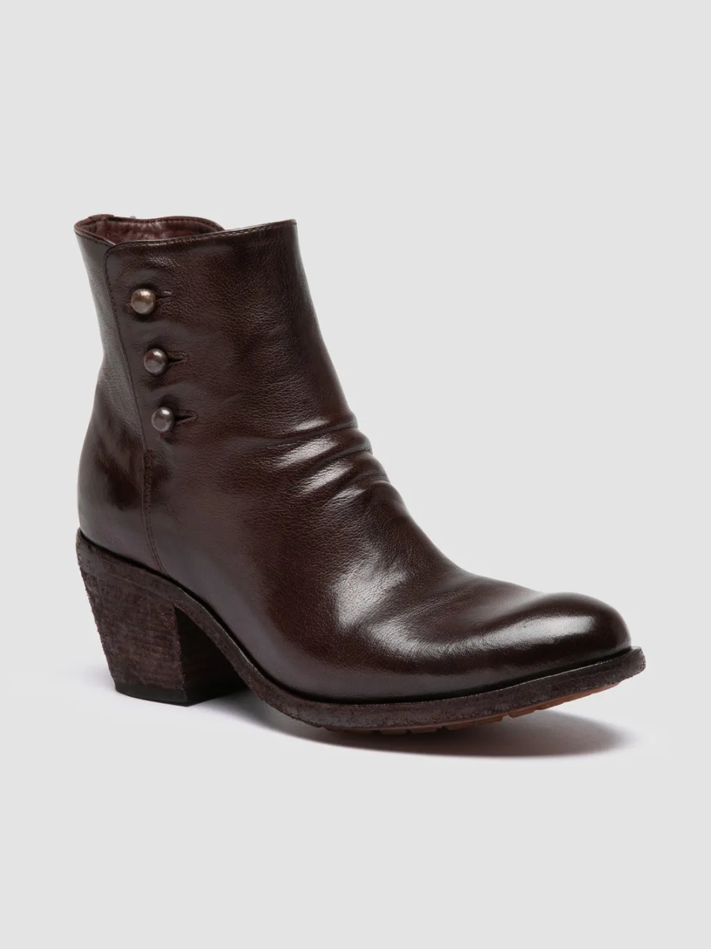 Women Officine Creative GODEAU 004 - Brown Leather Zipped Boots