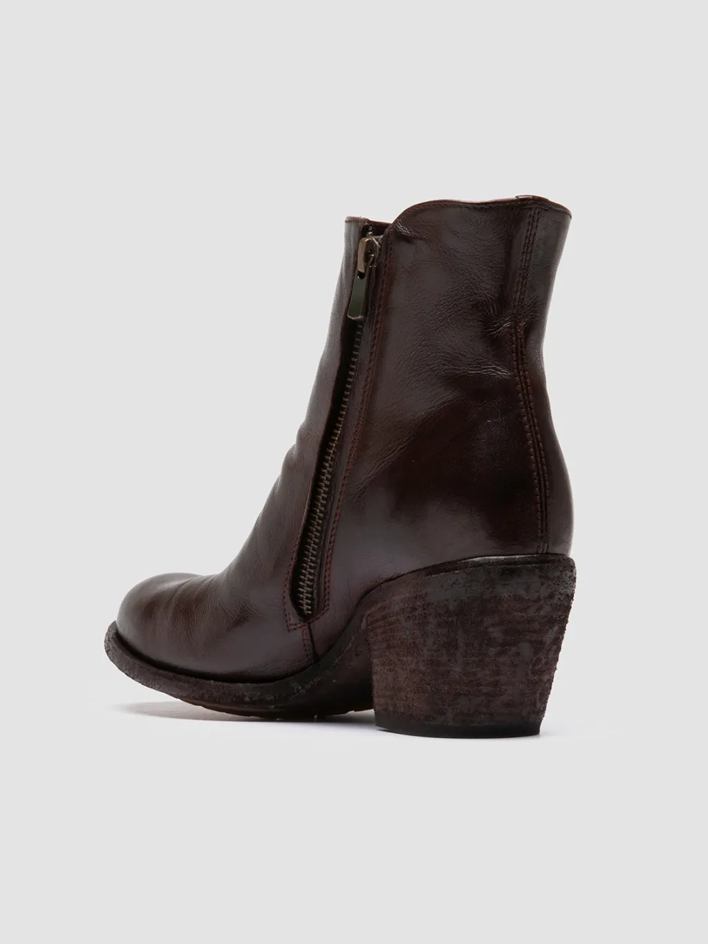 Women Officine Creative GODEAU 004 - Brown Leather Zipped Boots