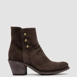 Women Officine Creative GODEAU 004 - Brown Suede Zipped Boots