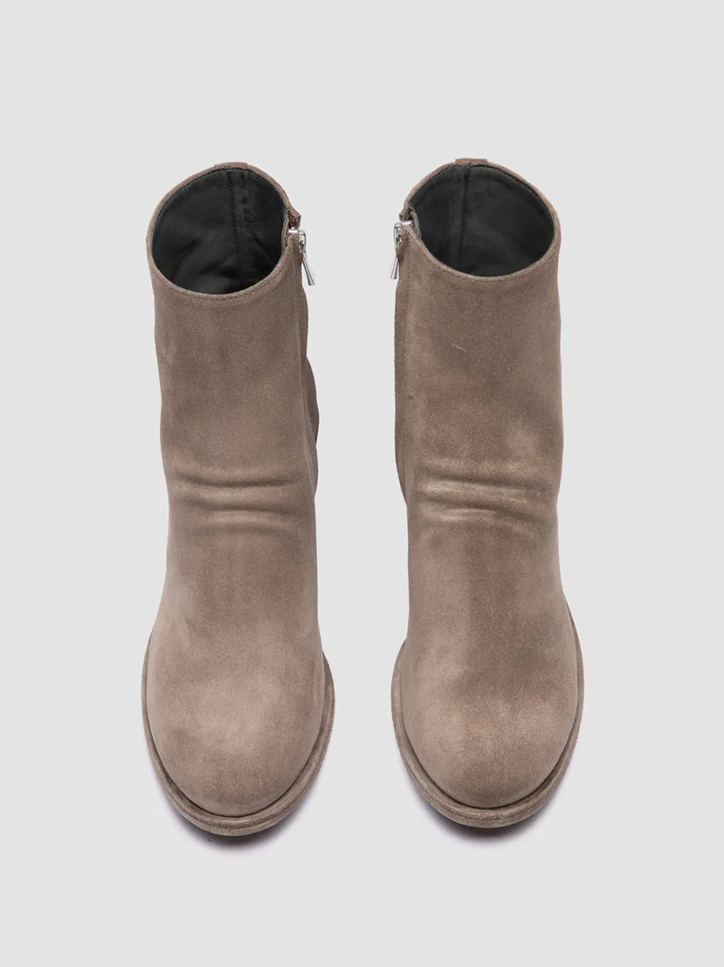 Women Officine Creative GODEAU 001 - Taupe Suede Zipped Boots