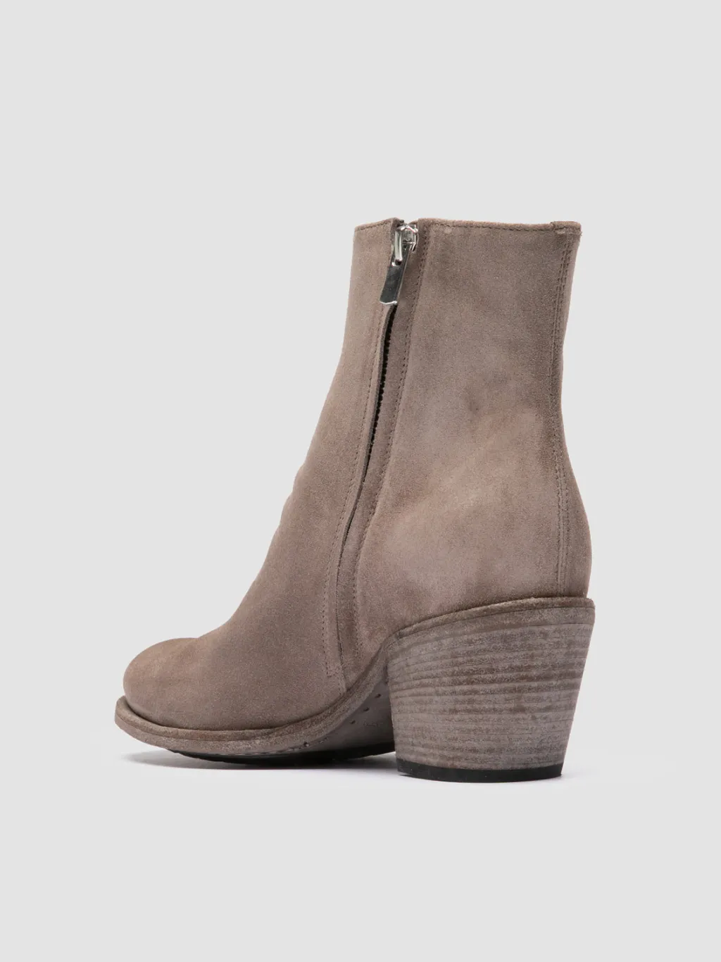 Women Officine Creative GODEAU 001 - Taupe Suede Zipped Boots
