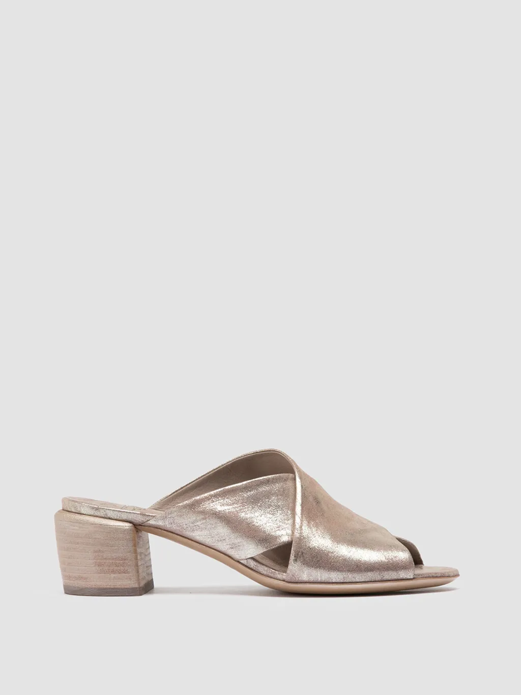 Women Officine Creative HADRY 007 - Taupe Leather Slide Sandals