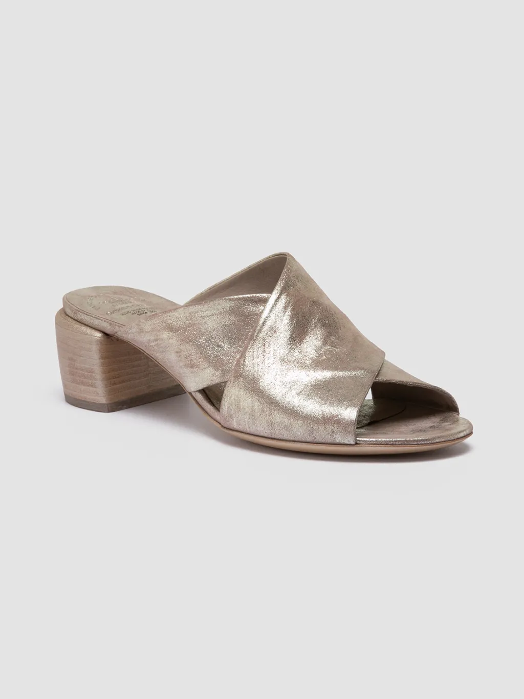 Women Officine Creative HADRY 007 - Taupe Leather Slide Sandals
