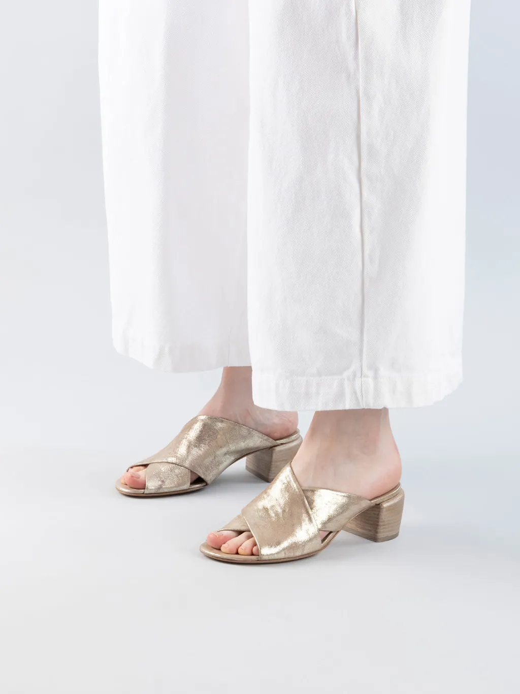 Women Officine Creative HADRY 007 - Taupe Leather Slide Sandals