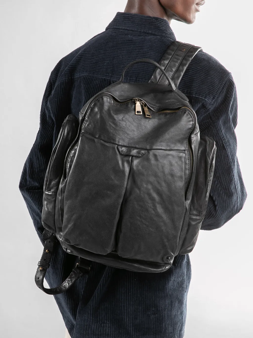 Women Officine Creative HELMET 042 - Brown Leather Backpack
