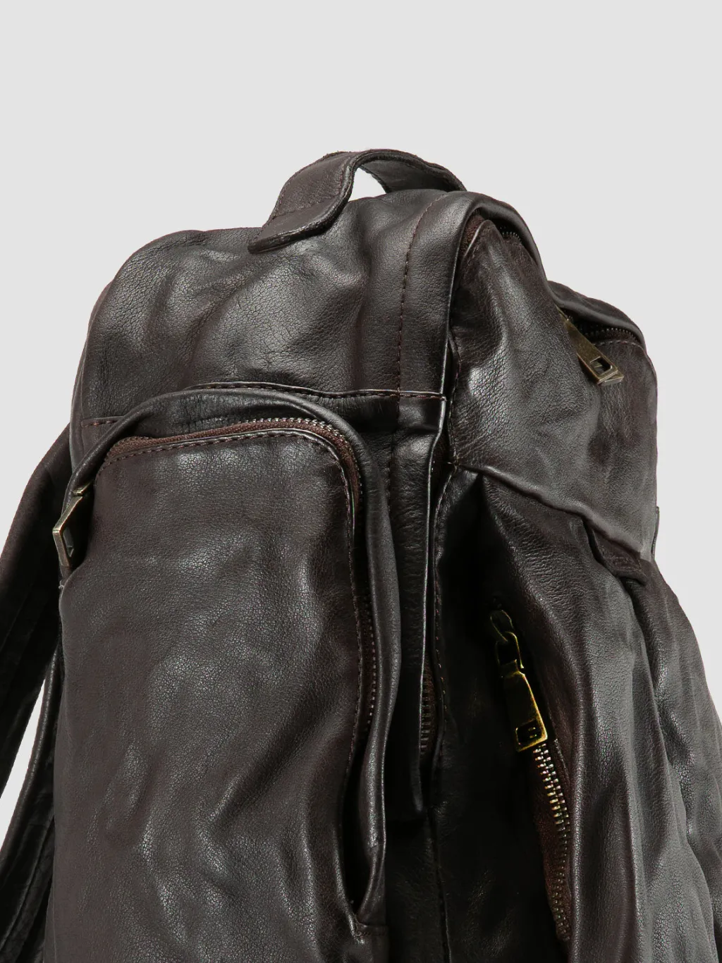 Women Officine Creative HELMET 042 - Brown Leather Backpack