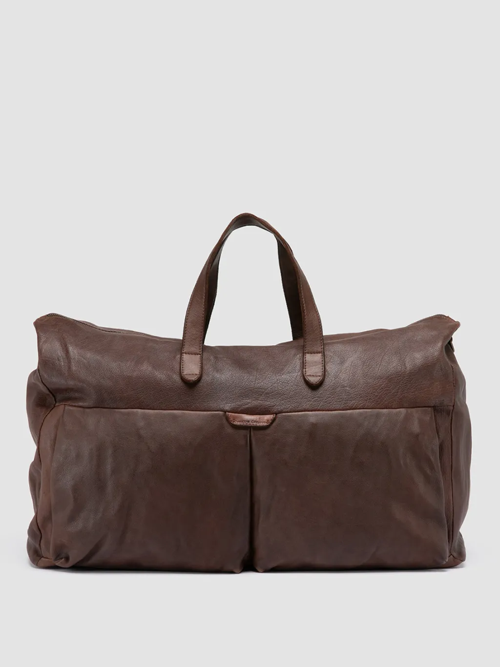 Officine Creative HELMET 043 - Brown Leather Weekend Bag