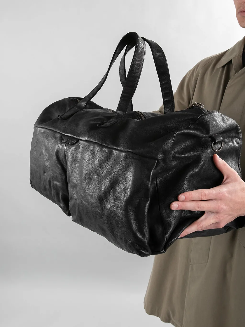 Officine Creative HELMET 043 - Brown Leather Weekend Bag