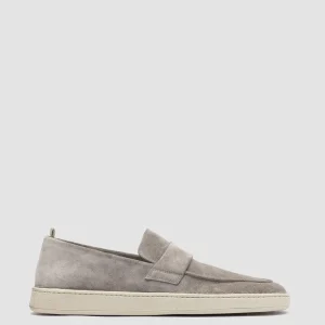 Officine Creative HERBIE 001 - Taupe Suede Penny Loafers